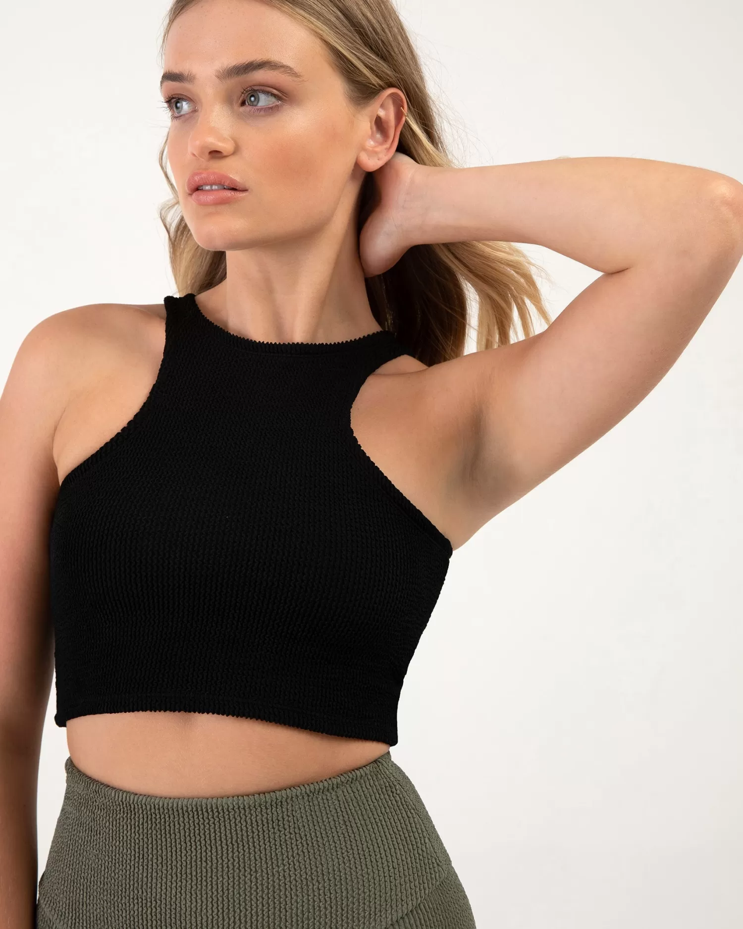 Bloch Crinkle Racer Tank^ Tops | Sports Bras