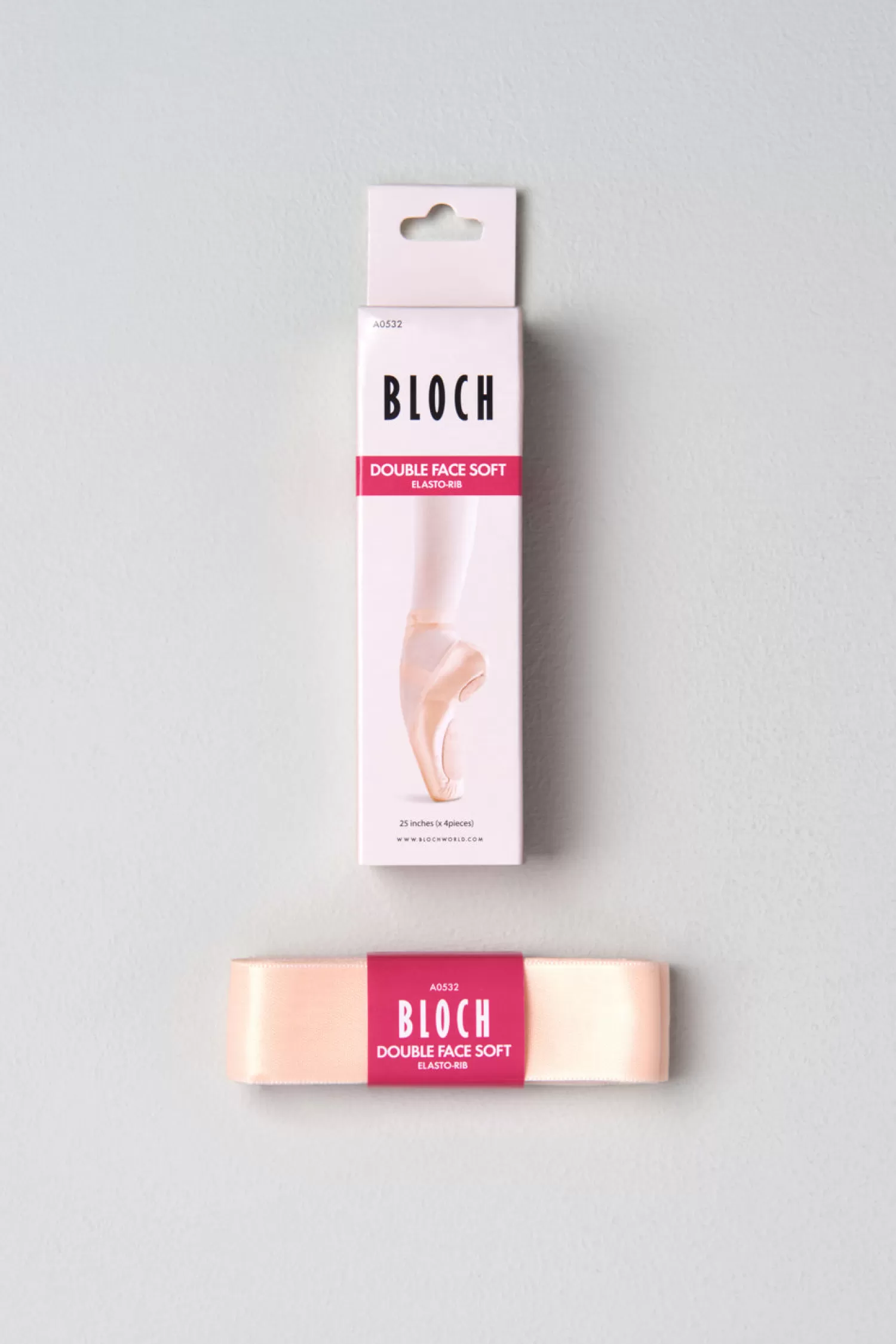 Bloch Double Faced Elastorib^ Pointe Shoe Essentials | Ribbons & Elastics