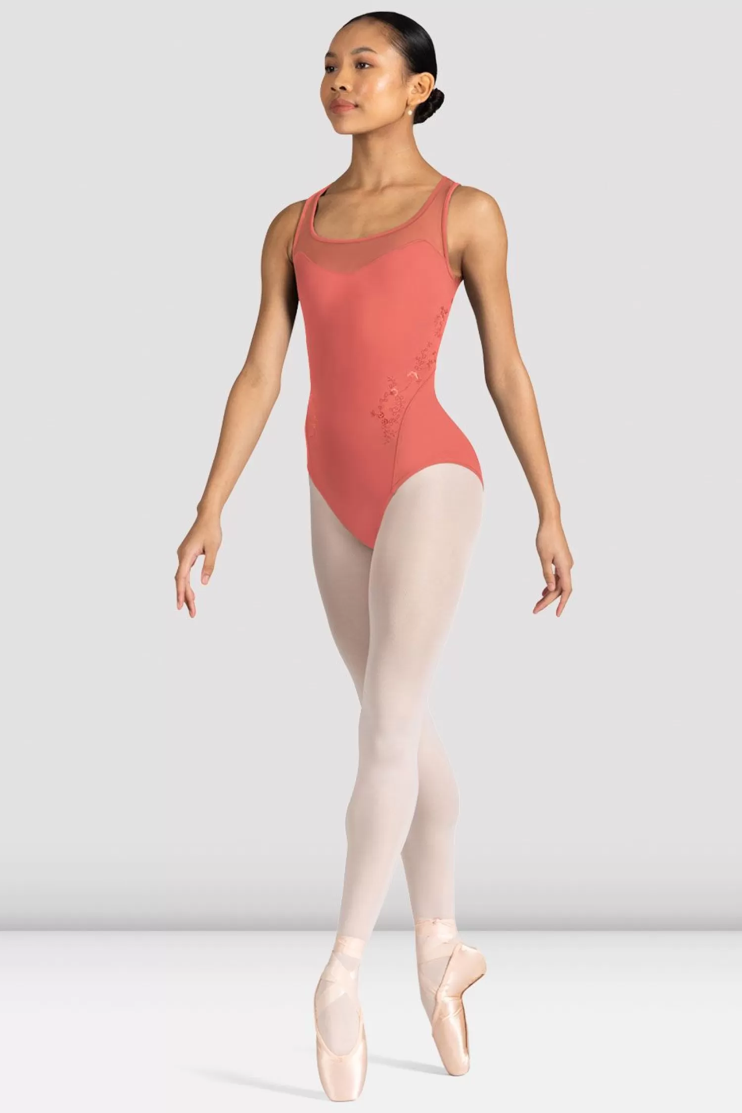 Bloch Tween Azalea Floral Mesh Back Leotard^ Leotards | Tweens